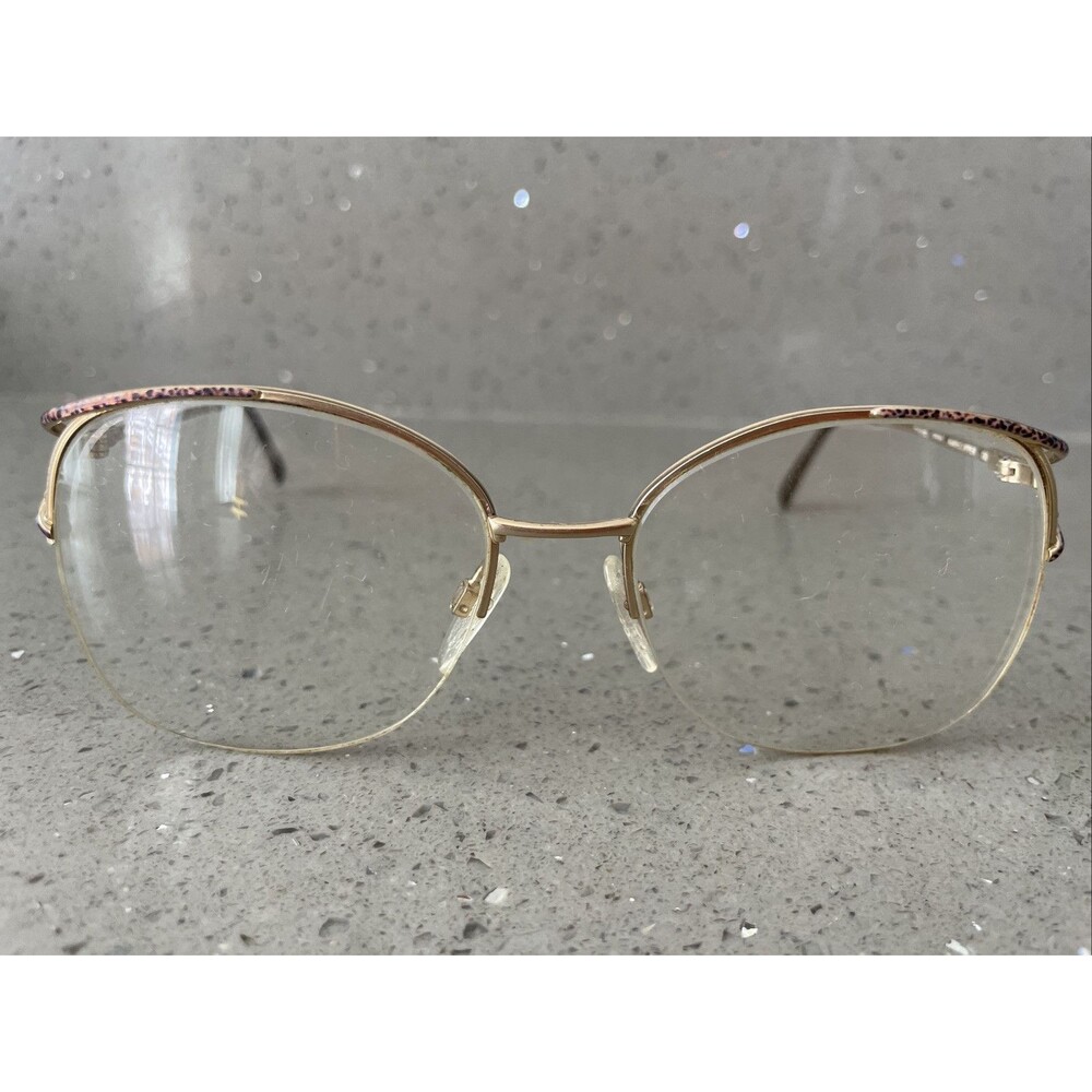 Luxottica GEP Oprah Agatecopper Eyeglasses Frames ONLY 57-18-130 half rim gold